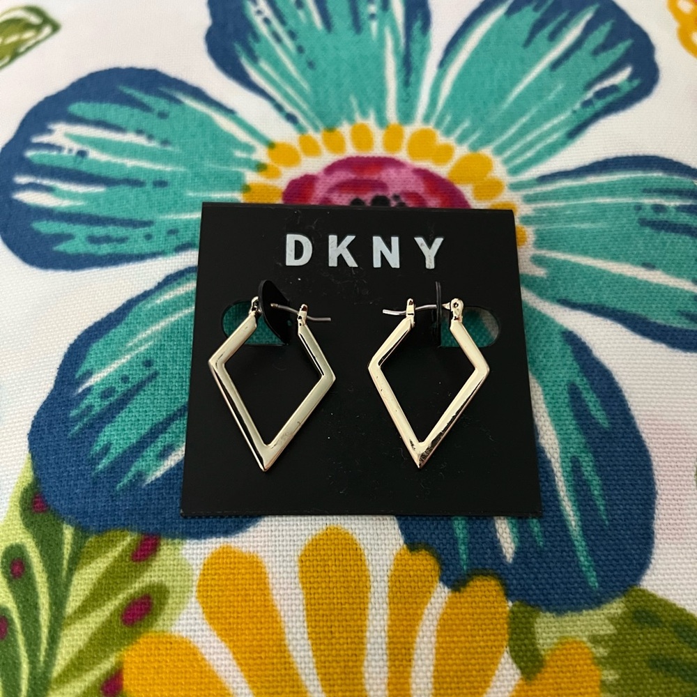 DKNY Gold Geometric Earrings